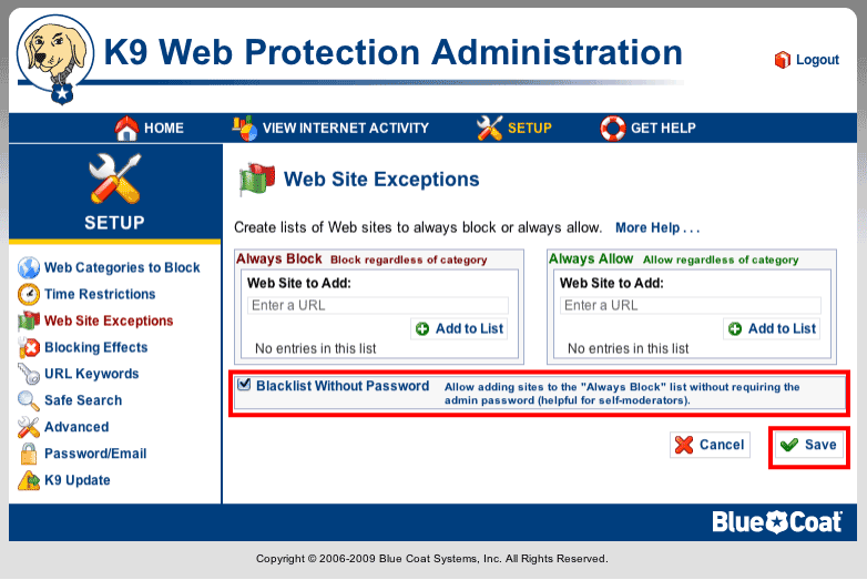 1) K9 Web Protection