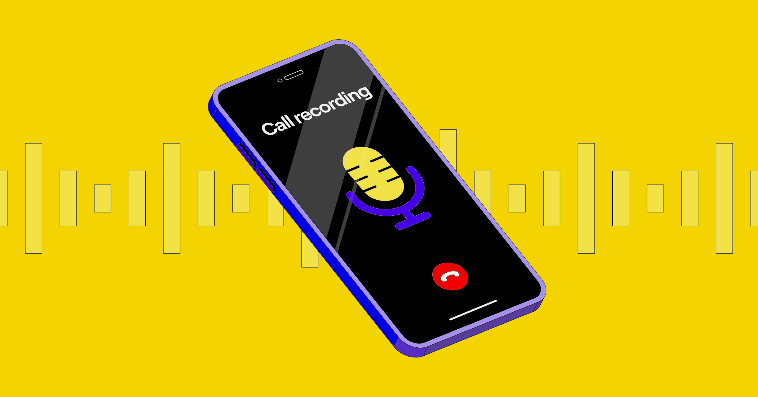 Call history screen on Android and iPhone