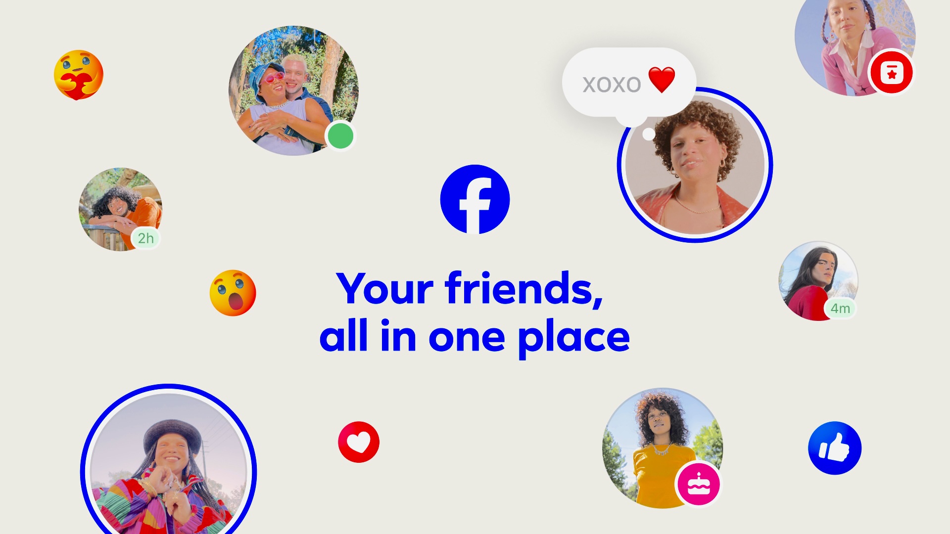 Facebook data download screen showing the Friends list option