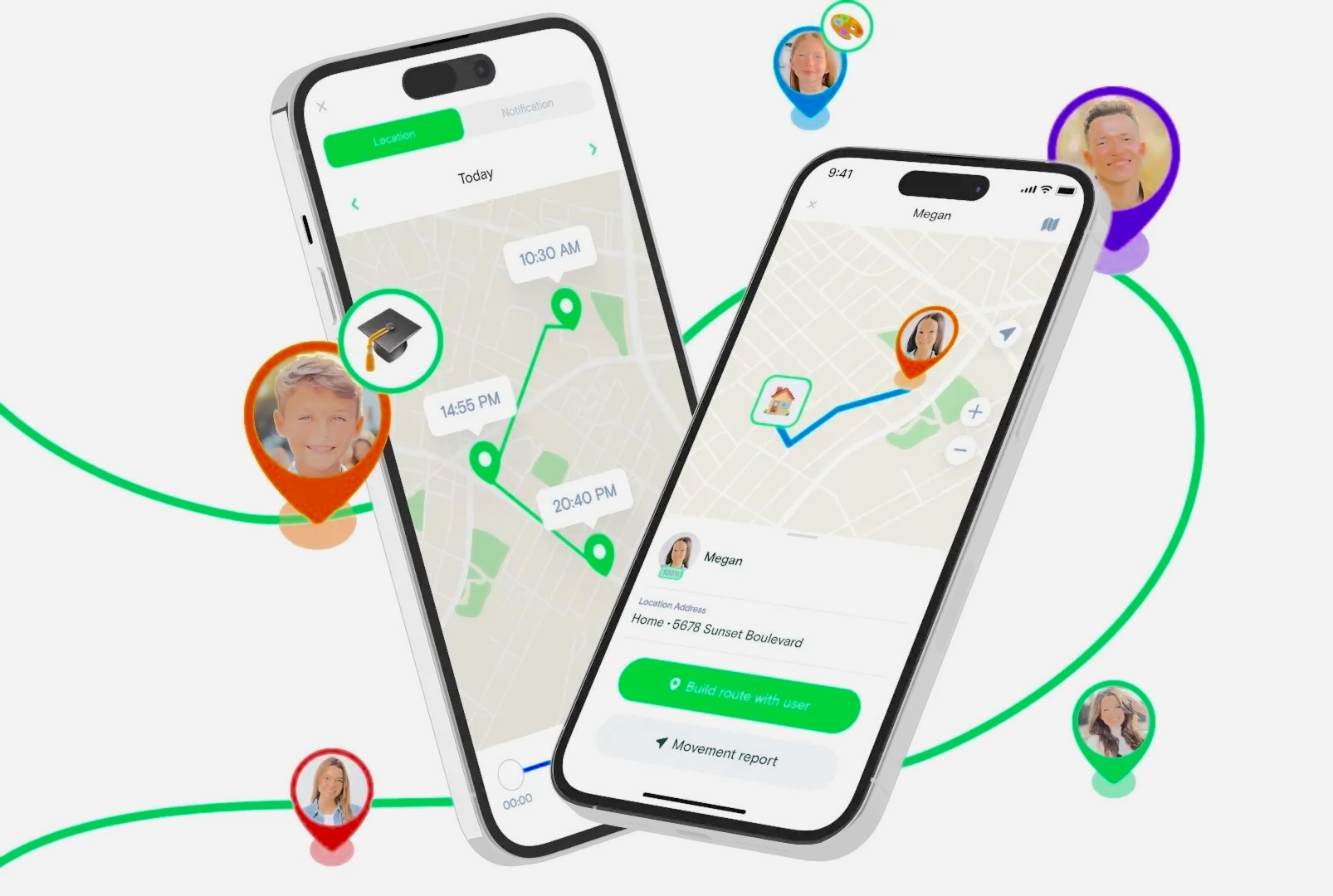 Parent and child sitting at a table discussing phone rules with a smartphone visible