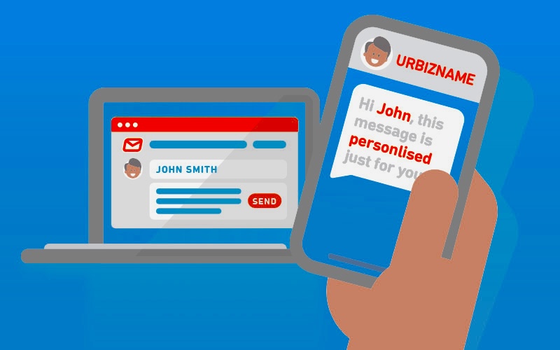 Two mobile phones demonstrating cloud data synchronization and backup processes