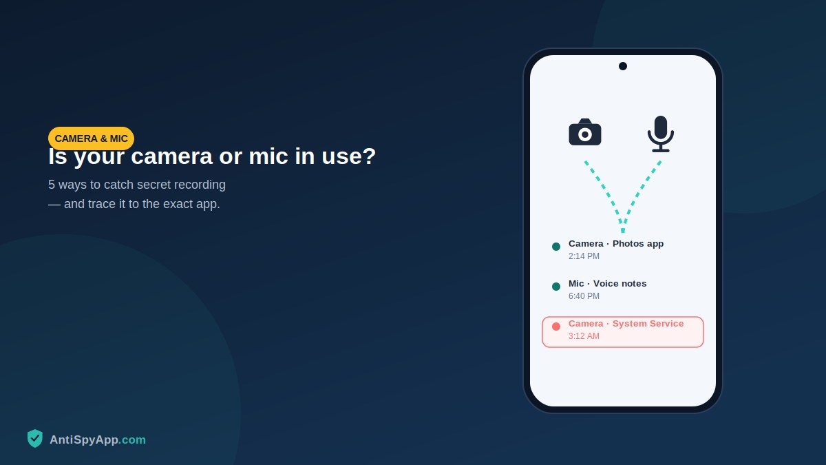 Camera and microphone traced to an access log with a suspicious entry