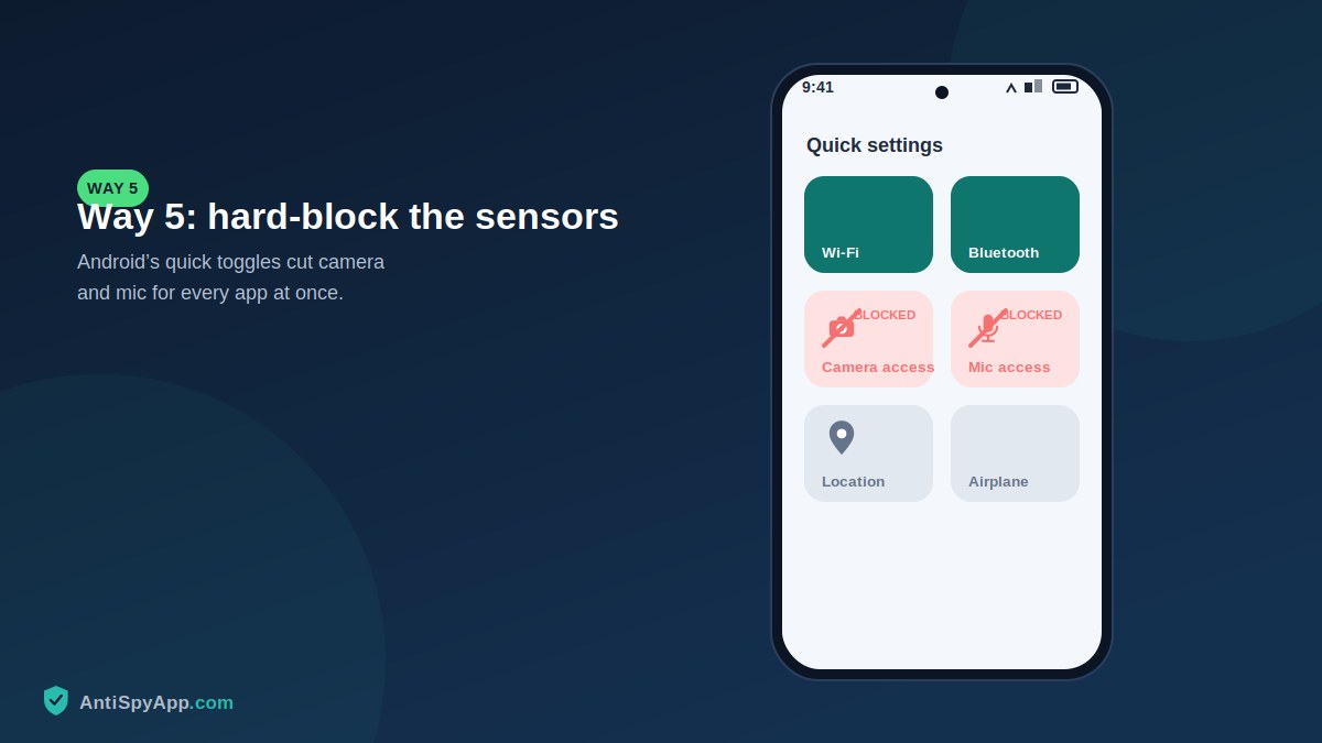 Quick settings tiles blocking camera and microphone access
