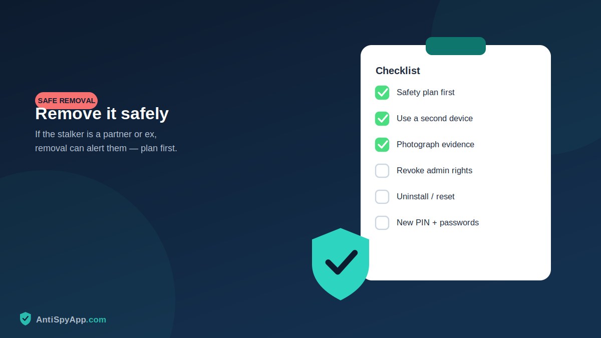 Protective shield over a phone with a checklist illustration