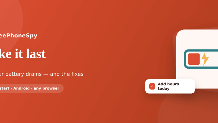 FreePhoneSpy — battery hero