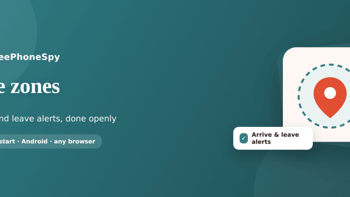 FreePhoneSpy — geofence hero