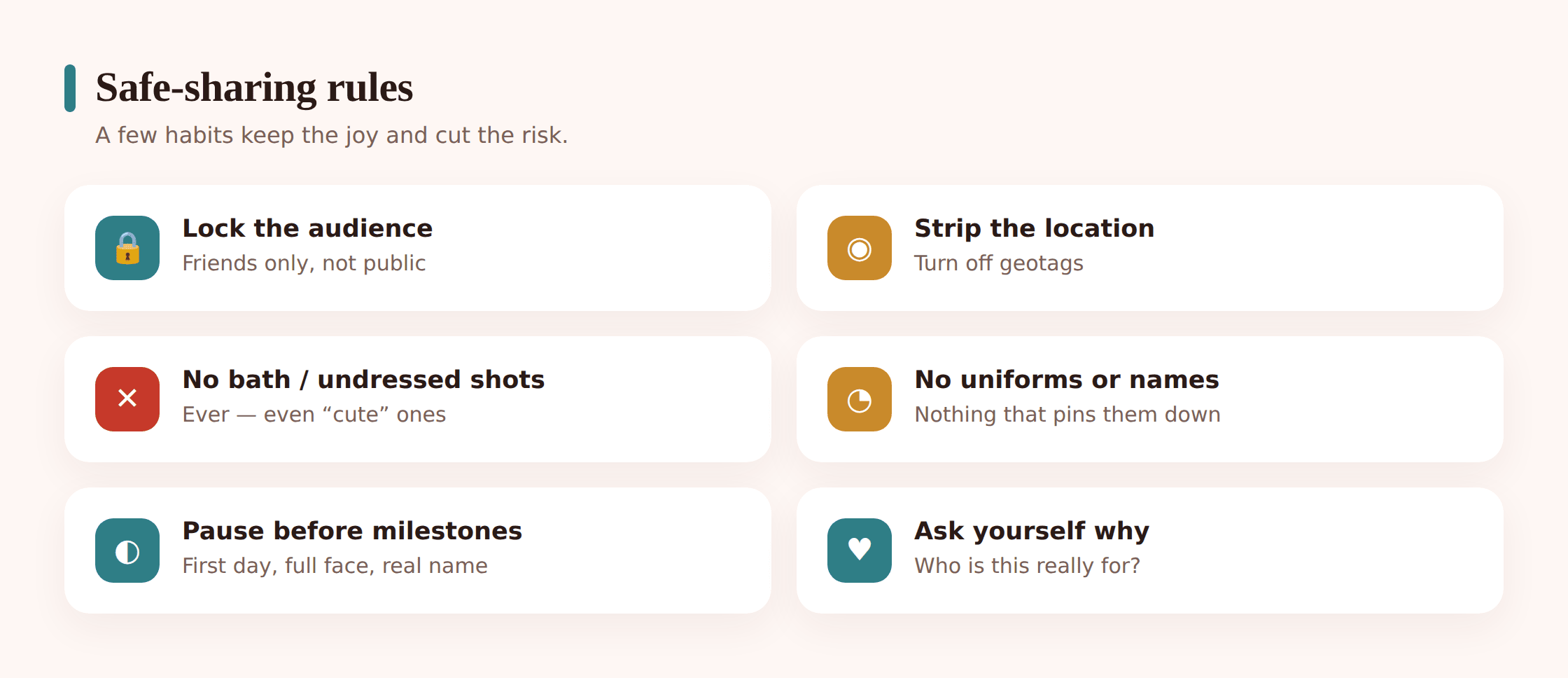 Illustration of a phone with privacy settings and a shield icon, representing safe sharing habits