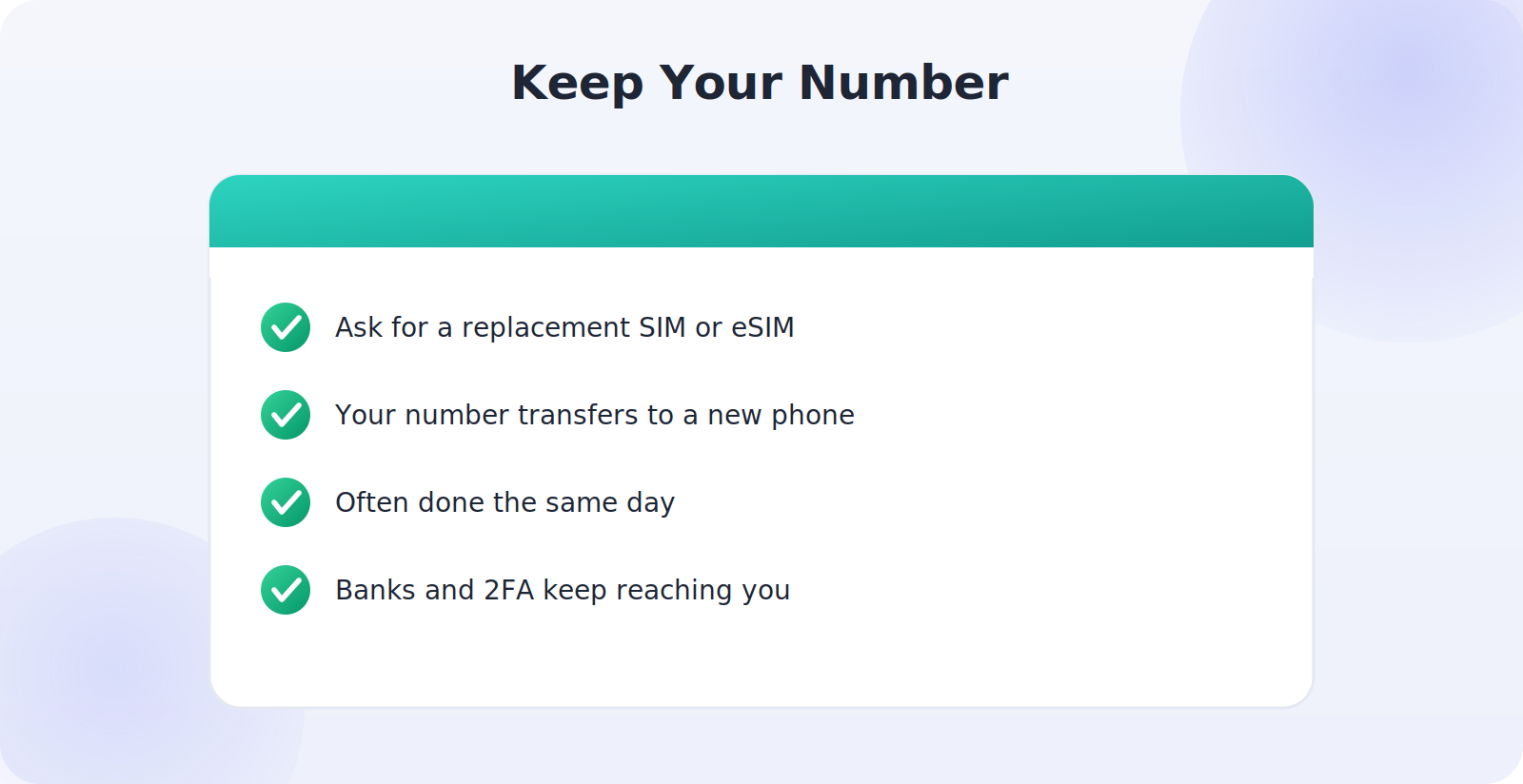 Keeping your phone number on a new SIM or eSIM after a theft