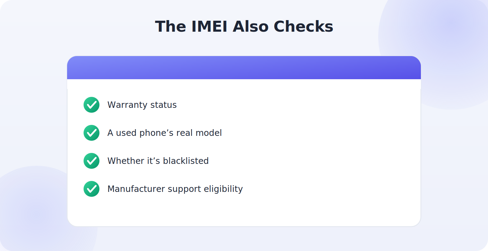 Using an IMEI to check warranty status and verify a phone's details