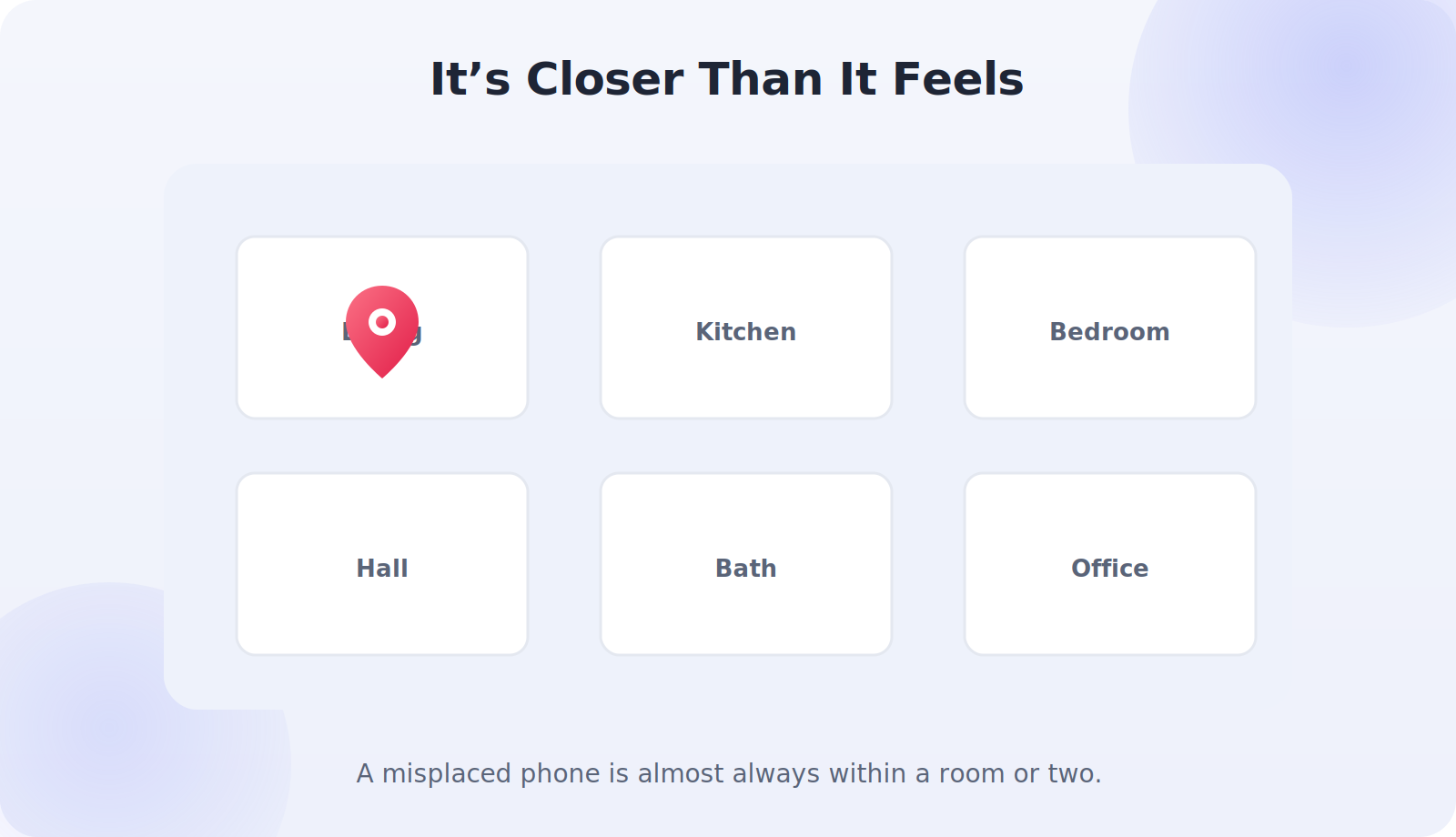 Cutaway of a house showing common places a phone goes missing