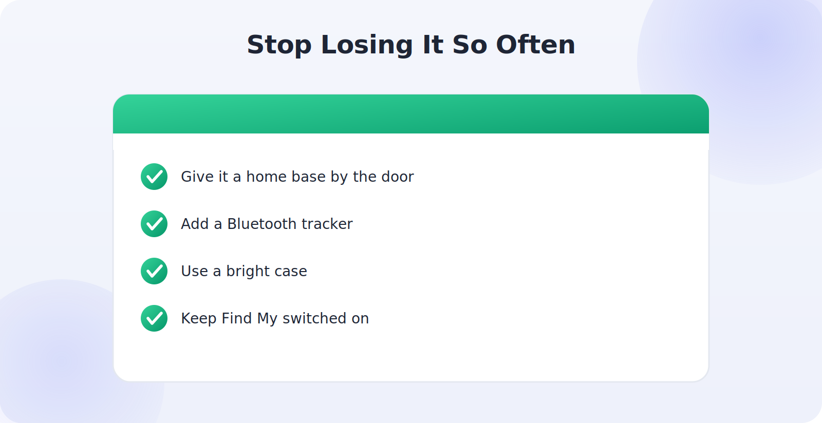 Habits that prevent losing a phone around the house