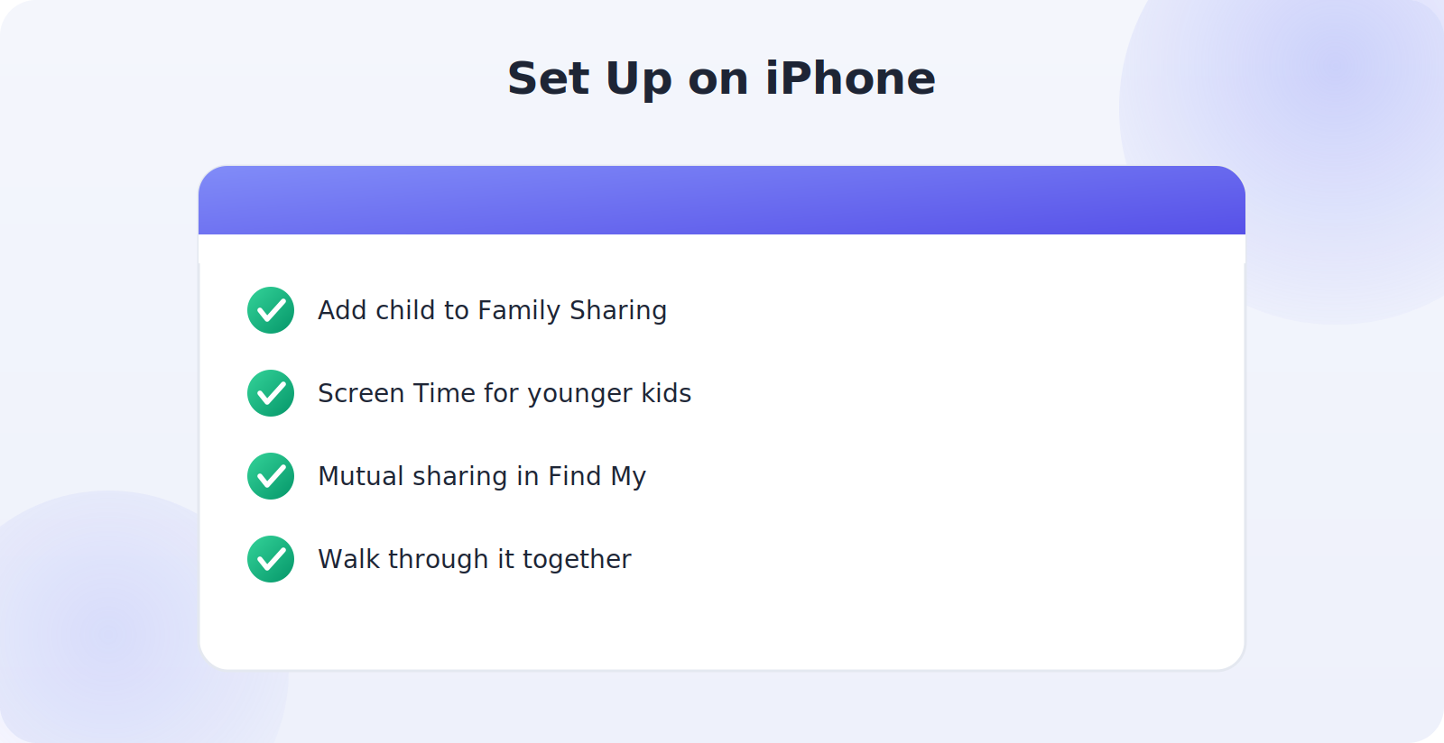 Setting up child location sharing on iPhone through Family Sharing and Find My