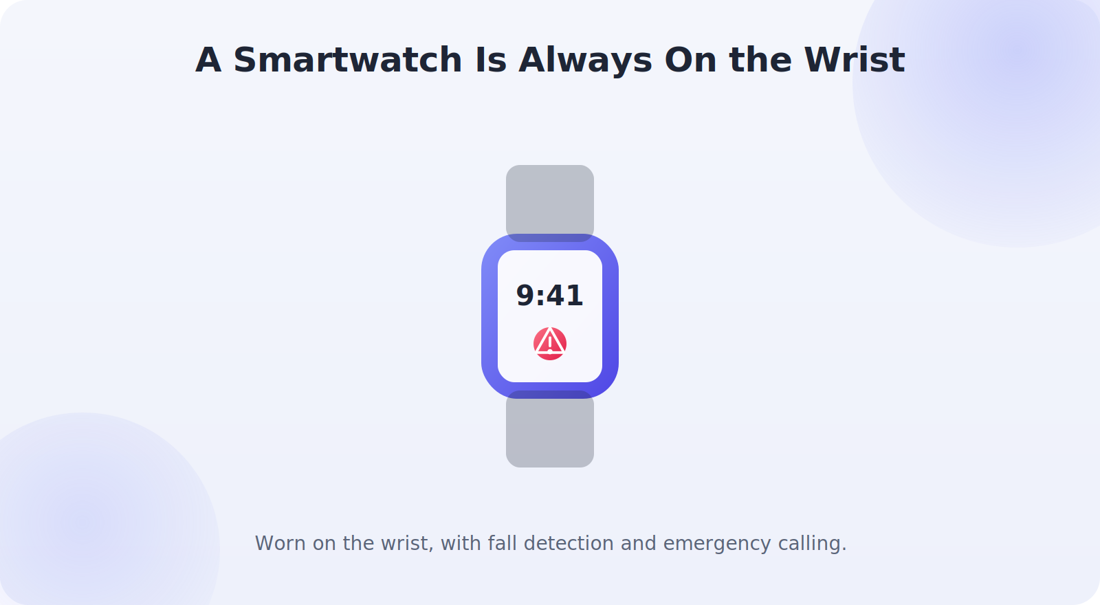 A smartwatch as a safety device for an elderly parent with fall detection