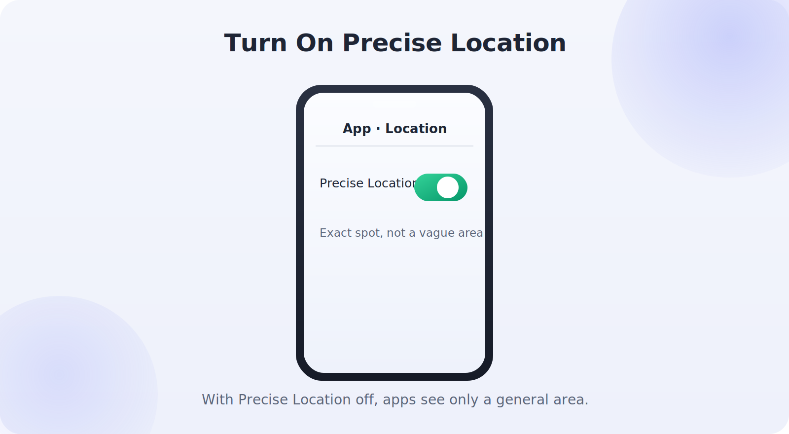 Enabling Precise Location for an app on iPhone