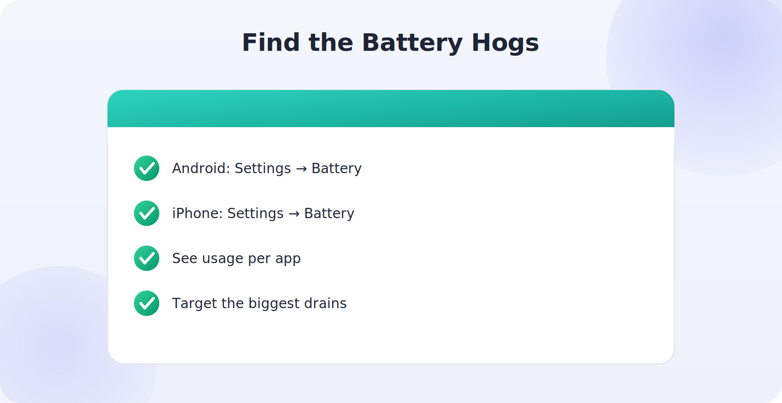 Using built-in battery tools to find location-hungry apps