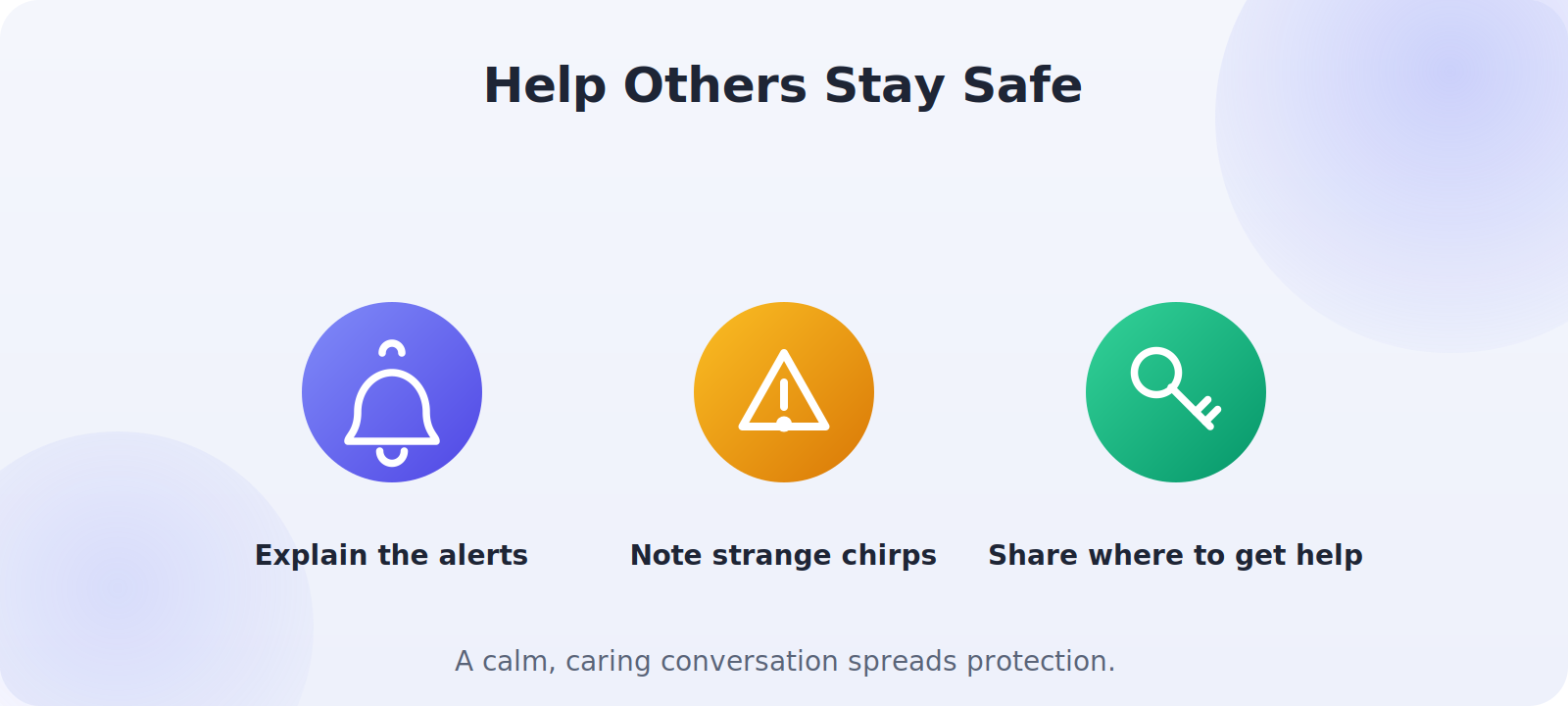 Sharing tracker-safety knowledge with people you care about