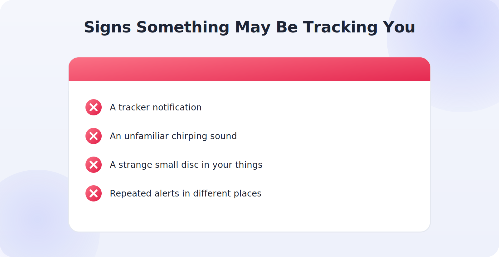 Signs an unknown tracker may be following you