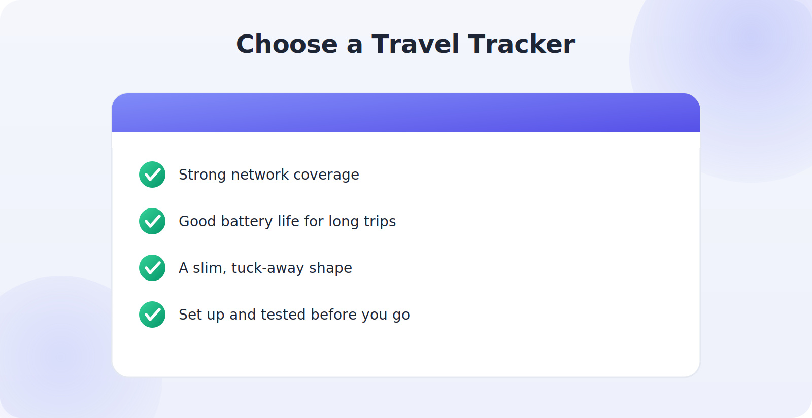 Choosing a luggage tracker with good network coverage and battery life
