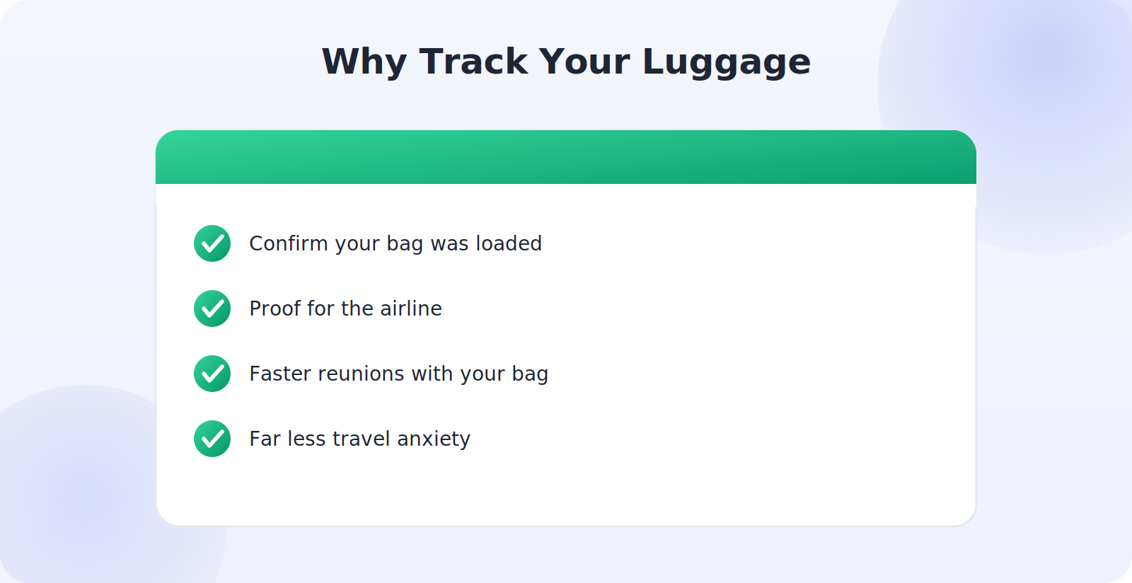The benefits of tracking checked luggage while traveling