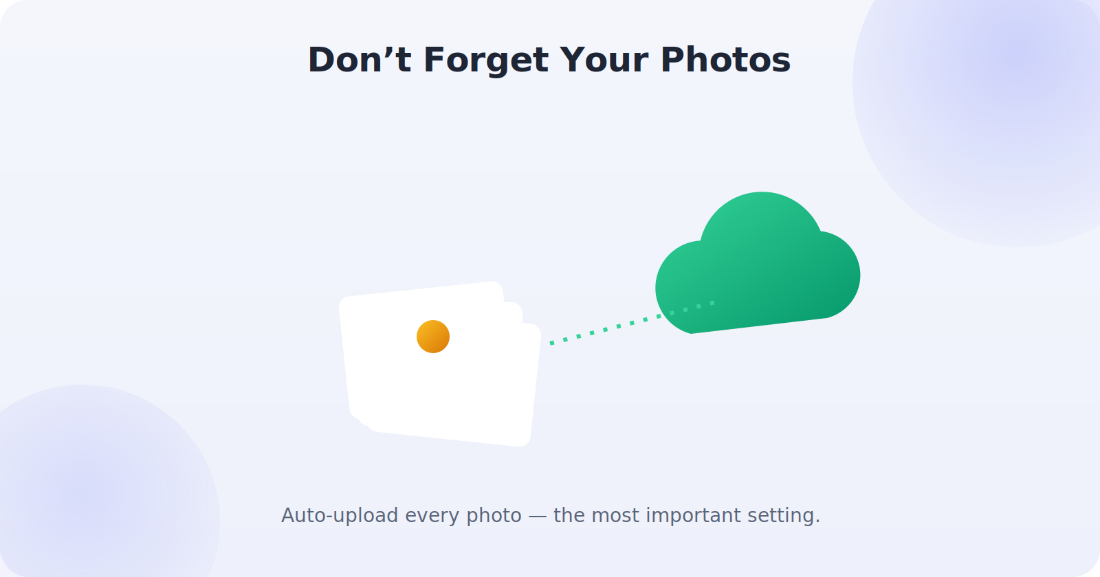 Automatic photo backup keeping your memories safe in the cloud